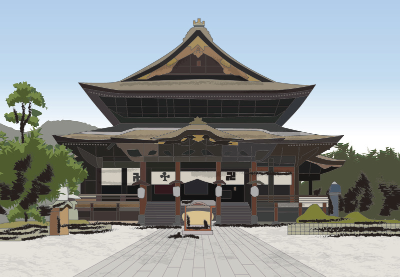 善光寺イラスト